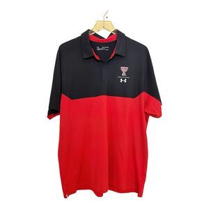 Under Armour Mens Texas Tech 2019 Sideline Tour Color Blocked Polo NWT 2X